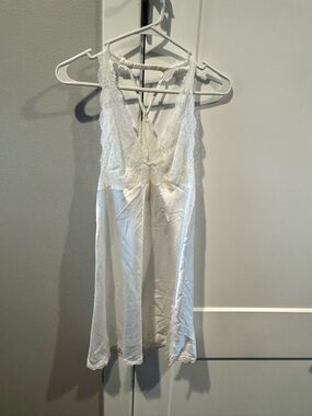 Victoria's Secret Ivory Lace Satin Slip